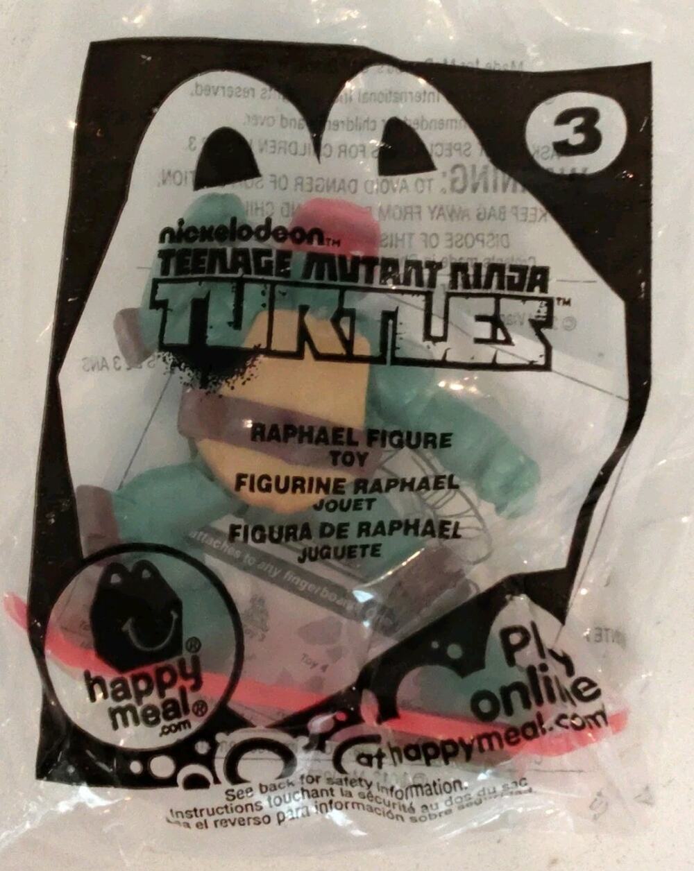McDonald’s Happy Meal Toys 2013 Teenage Mutant Ninja Turtle #3 RAPHAEL (SEALED)